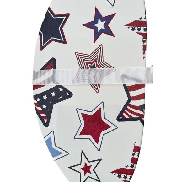 6pc Martha Stewart Patriotic Stars Round Placemats 15in Red White Blue USA NEW - Picture 3 of 6